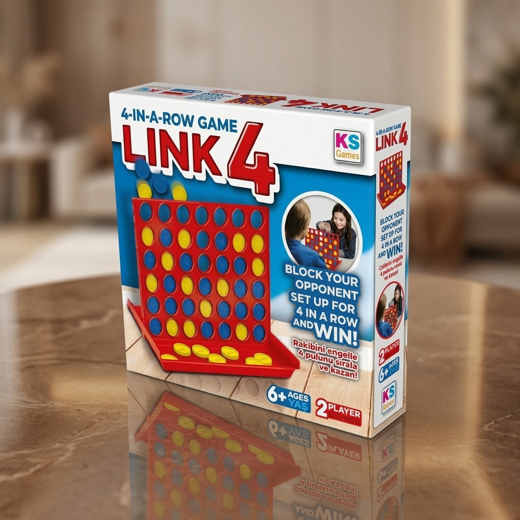 8681842259195.jpg Ks Games Link 4 Kutu Oyunu 2 Kişilik Strateji Oyunu 6+ Yaş - Görsel 1