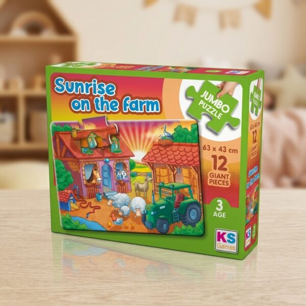 KS Games Sunrise on the Farm 12 Parça Jumbo Çocuk Puzzle