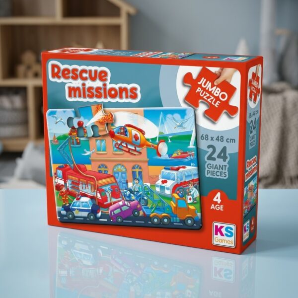 Ks Games Rescue Missions 24 Parça Jumbo Puzzle 68x48 cm