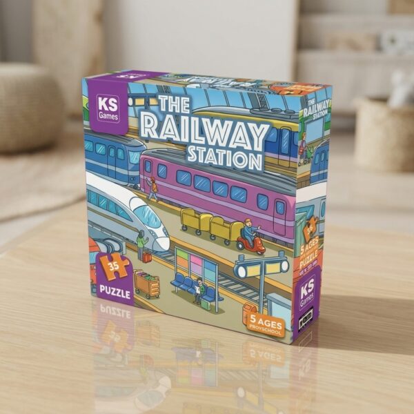 KS Games The Railway Station 35 Parça Çocuk Puzzle