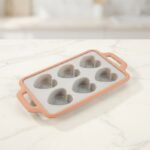 Arow TR-6093 6'lı Kalp Şekilli Silikon Kek ve Muffin Kalıbı