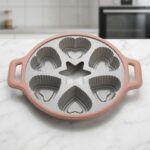 Arow Phony Silikon Kalp Desenli Muffin ve Kek Kalıbı TR-6097