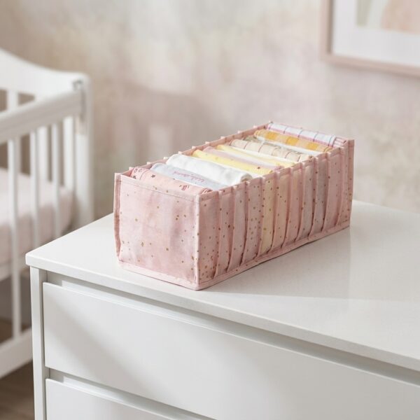 Alas Baby 11 Bölmeli Akordiyon Çekmece Düzenleyici 15x43x14 cm - Pembe