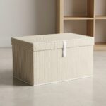 ALAS HOME Mega Plus Kapaklı Hurç 70x40x30 cm Saklama Kutusu - Çizgili