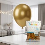 Gemar 28 cm 11 inç Metalik Gold Balon 100 Adet