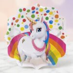 Rainbow Unicorn Desenli Karton Tabak 23 cm 8'li Paket
