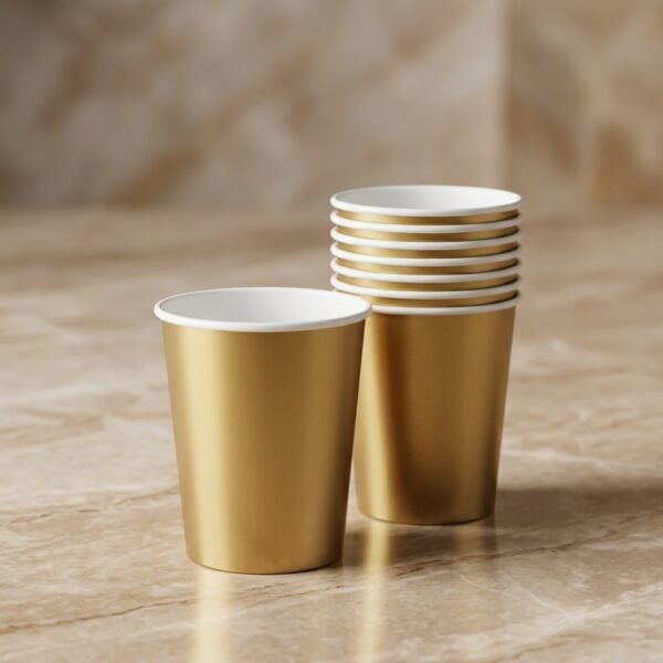 Gold Karton Bardak 8 oz 8'li Paket