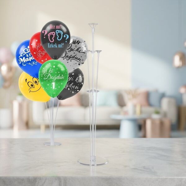 Kikajoy 7'li Balon Sunum Standı 75 cm