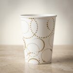Elegant Desenli 6'lı Karton Bardak Beyaz