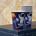 Kika Rocket Space Tasarımlı 8'li Karton Bardak