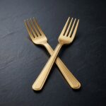 Kika 24'lü Altın Renk Tek Kullanımlık Plastik Çatal