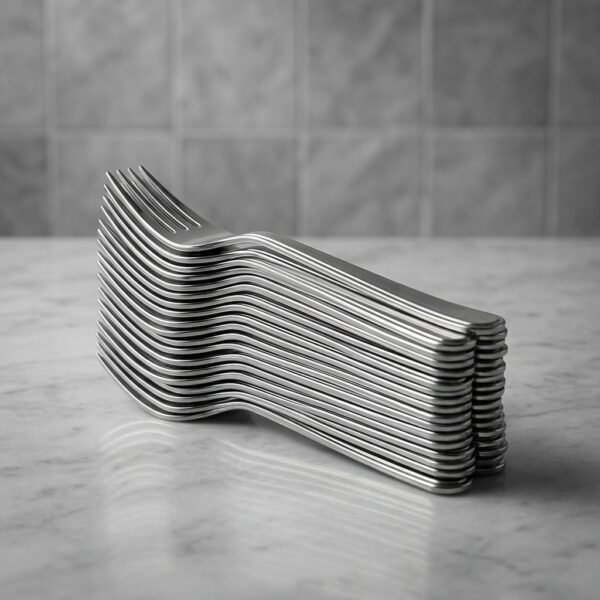 Kika 24'lü Gümüş Renk Tek Kullanımlık Plastik Çatal