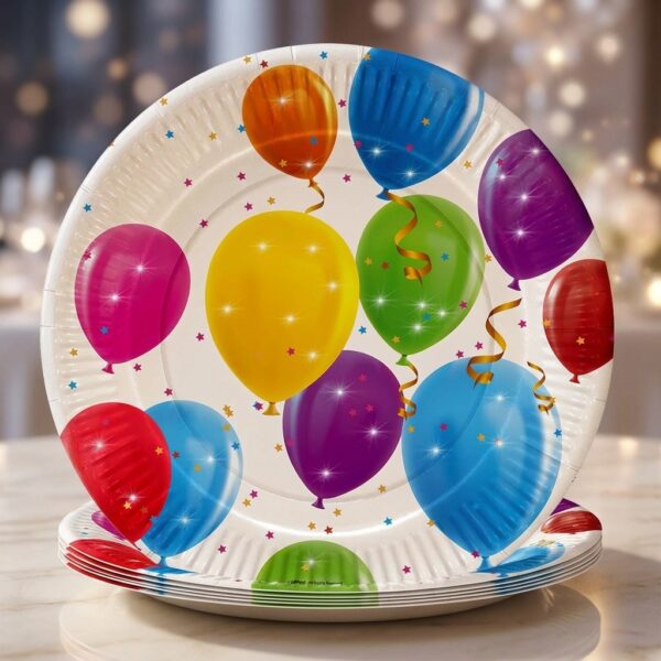 Sparkling Balloons Karton Tabak 8'li 23 cm