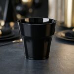 24'lü Siyah Tek Kullanımlık Plastik Bardak