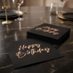 Luxury Happy Birthday Peçete 33x33 cm 16'lı Siyah