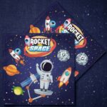 Rocket Space Desenli Kağıt Peçete 33x33 cm 16'lı