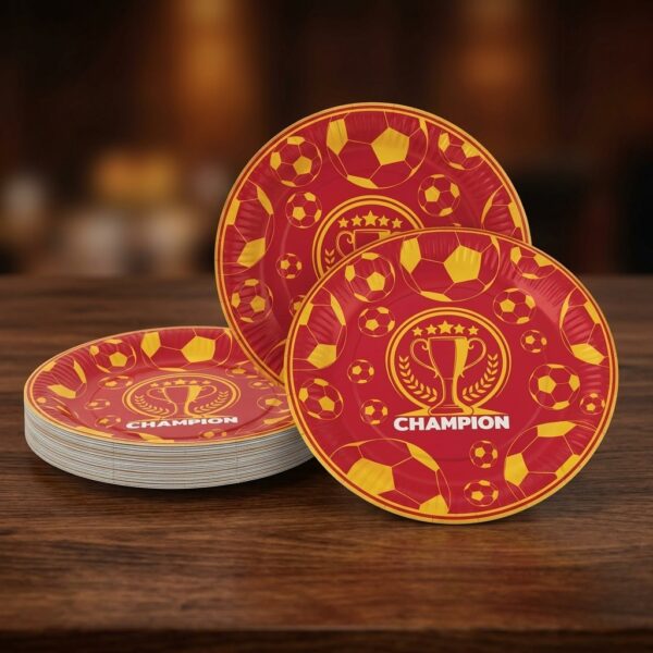 Champion Temalı 23 cm Kağıt Parti Tabağı 8'li