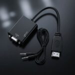 ROSE RC-659 HDMI to VGA Ses Destekli Dönüştürücü - Siyah