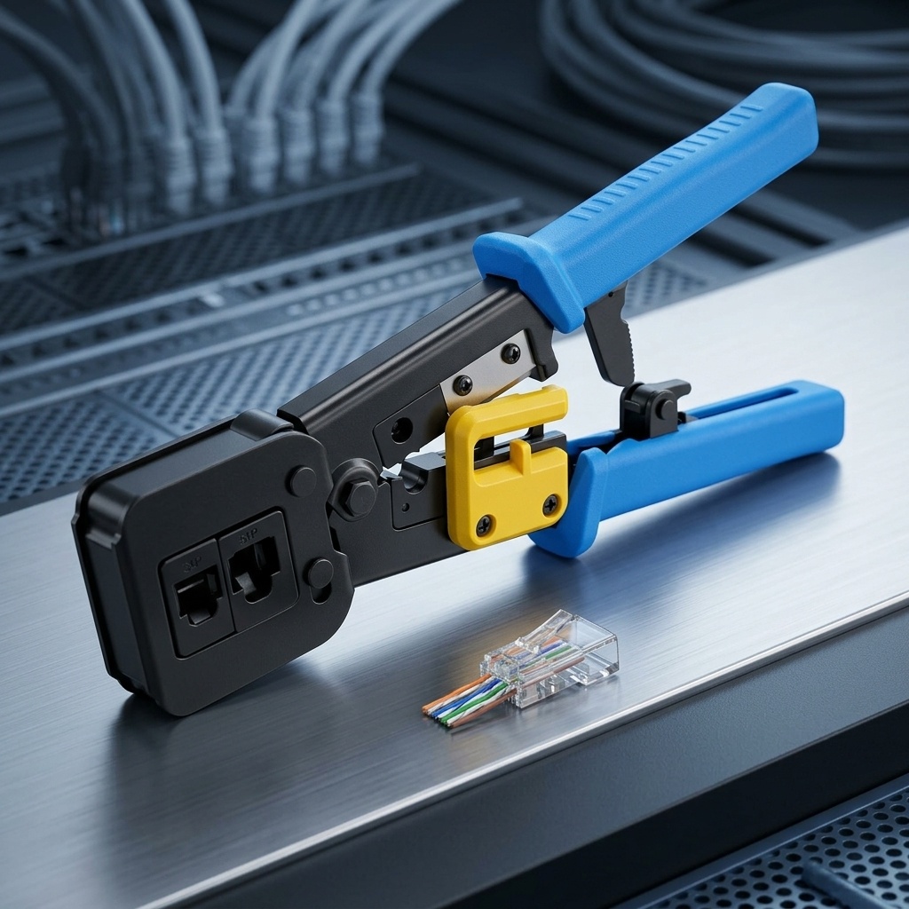 8682368803503.jpg ROSE EZ-45 Yeni Nesil Cat6 RJ45 Kablo Sıkma Pensesi - Görsel 1