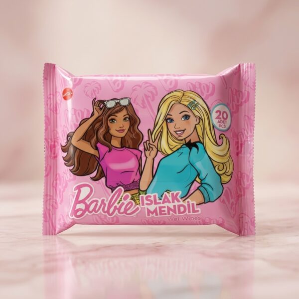 Barbie Desenli 20'li Mini Cep Mendili - Çocuk Kağıt Mendil Paketi
