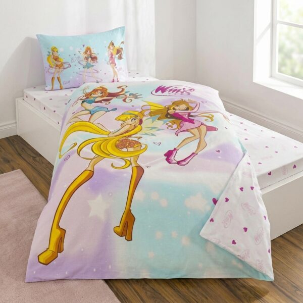 Taç Winx Magic Lisanslı Tek Kişilik Pamuk Nevresim Takımı