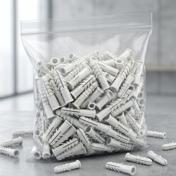 10 mm Beyaz Plastik Dübel 500 Adet