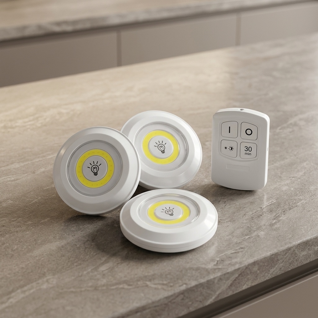 8683210103079.jpg Princo PR-13C 3'lü Kumandalı Pilli LED Dolap İçi Aydınlatma - Görsel 1