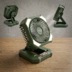 Princo PR-2365X Şarjlı Masaüstü Mini Fan Yeşil | Taşınabilir Vantilatör | Z-BİR AVM - Görsel 2