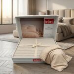 Brillant Deluxe Saten Çift Kişilik Nevresim Takımı Çizgili Bej