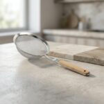 Ivory 14 cm Paslanmaz Çelik Bambu Saplı Süzgeç