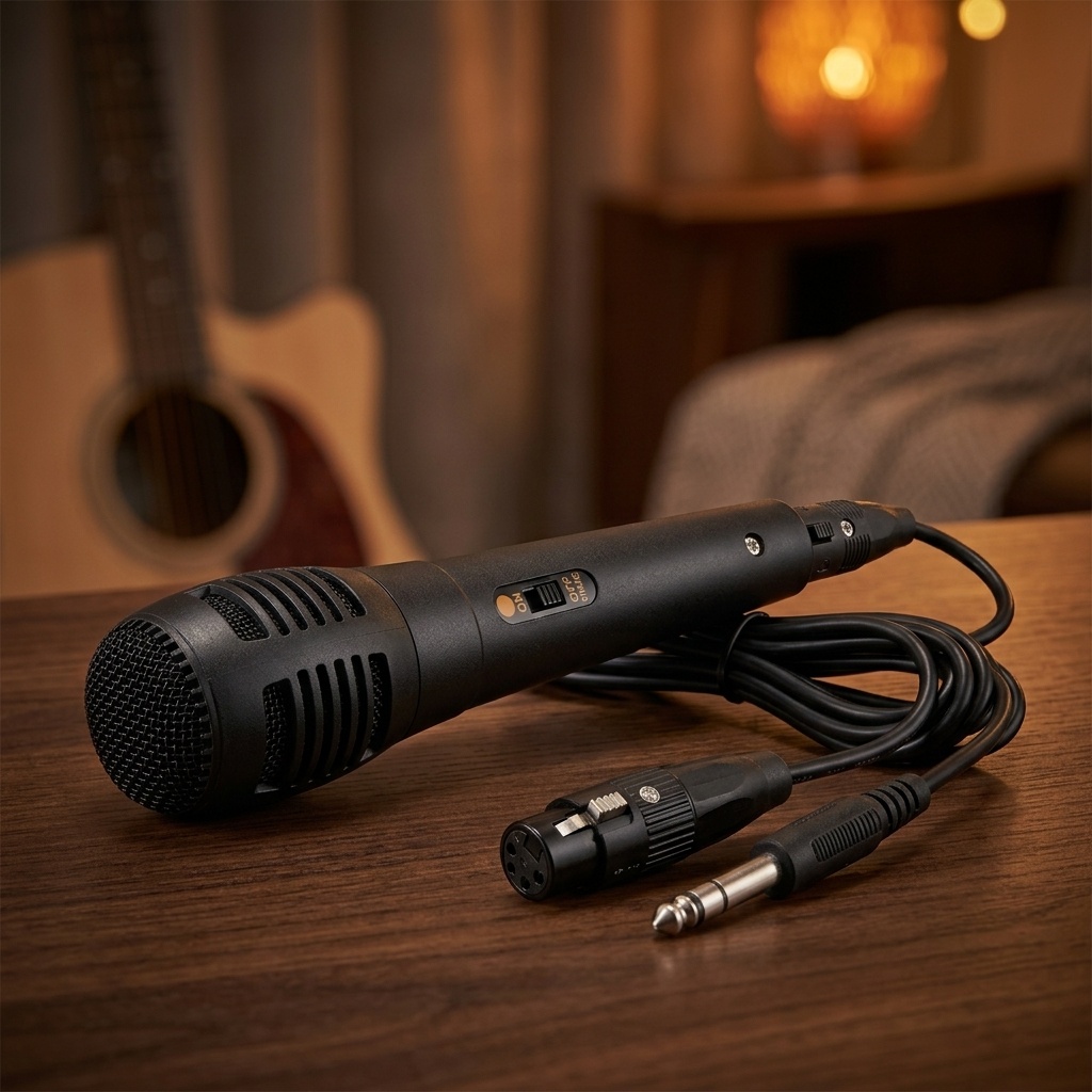 8684225101968.jpg Subzero TV60 2 Metre Kablolu Karaoke Mikrofonu - Görsel 1