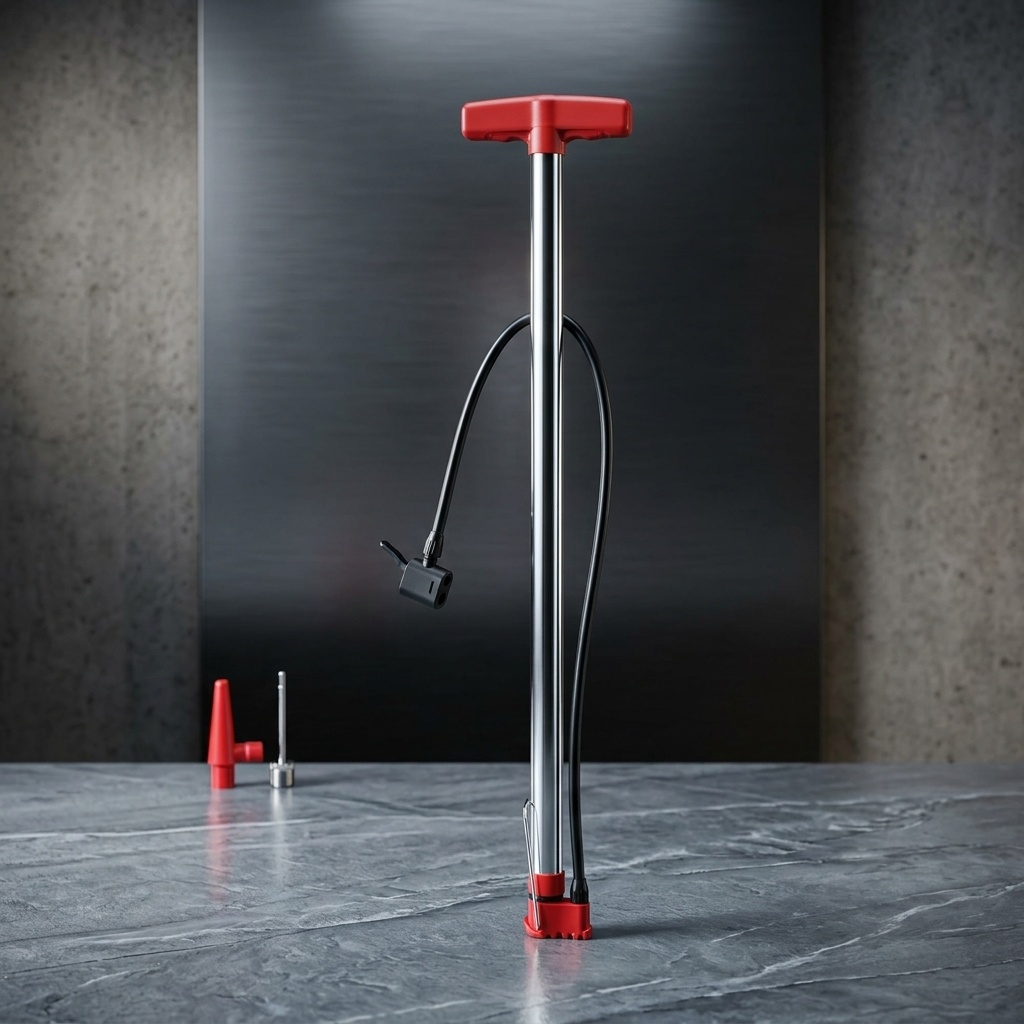 8684354603456.jpg Ksmart K-3456 Krom Bisiklet El Pompası 57 cm - Görsel 1