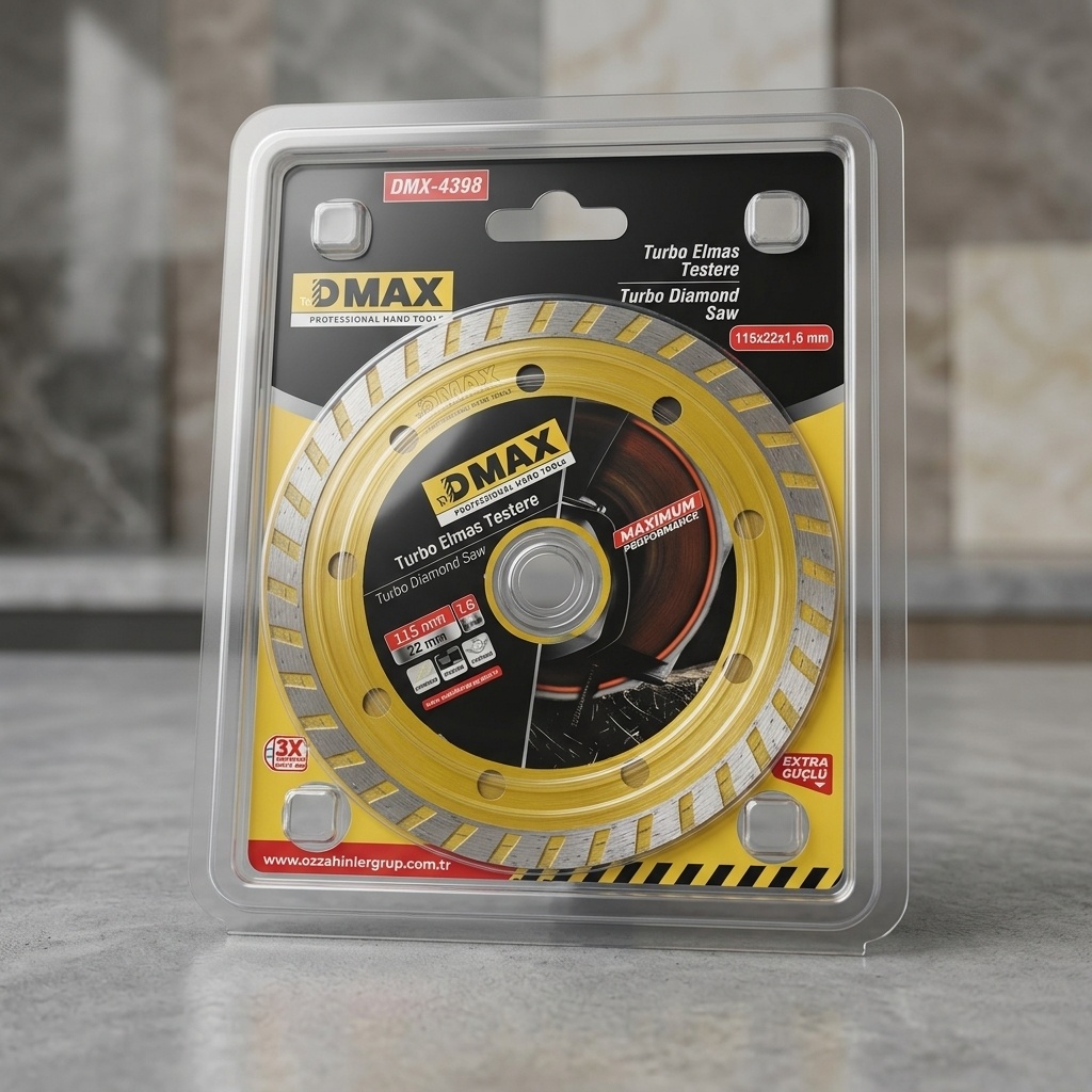 8684727943981.jpg Dmax 115 mm Turbo Elmas Seramik ve Taş Kesme Diski - Görsel 1