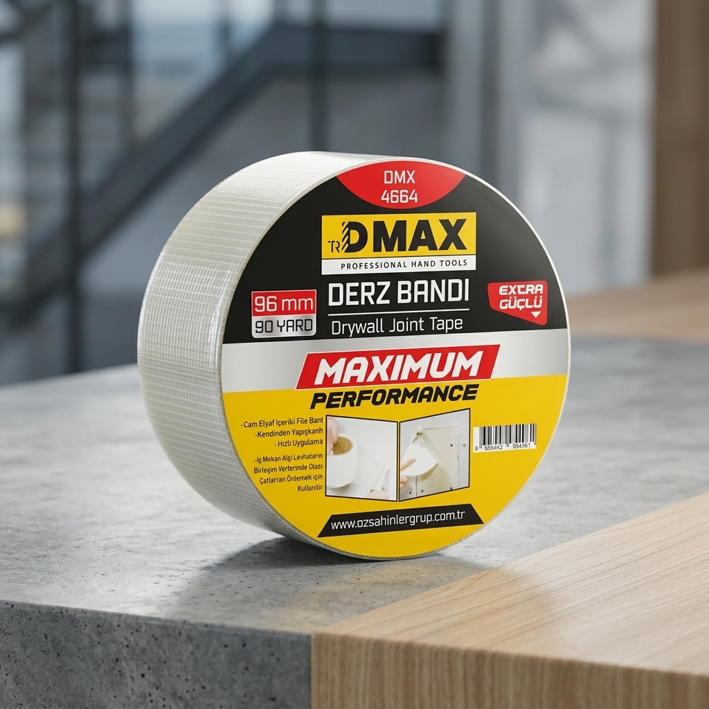 8684727946647.jpg Dmax 96mm x 90m Cam Elyaf Derz Bandı Dmx4664 - Görsel 1