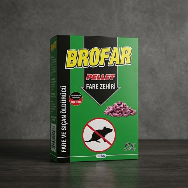 Brofar Pellet Fare ve Sıçan Zehiri 80 gr (2x40 gr)