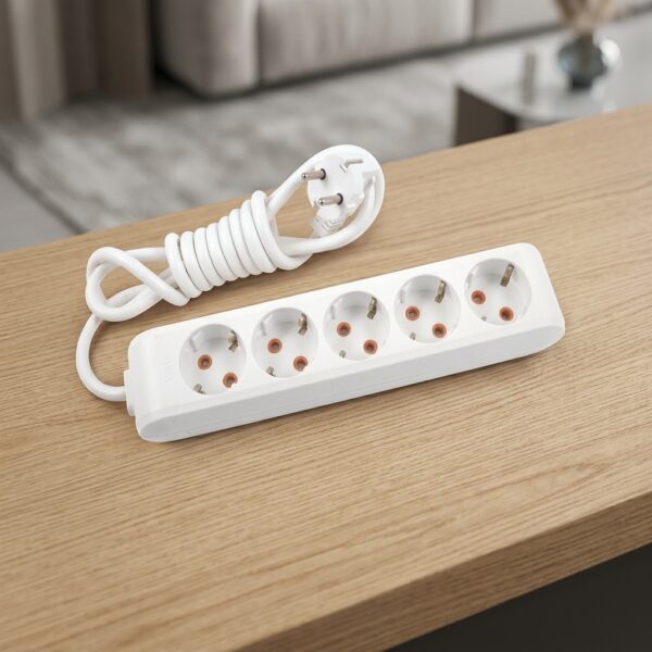 Viko Multi Let 5'li Çocuk Korumalı Topraklı Grup Priz 5 Metre Beyaz