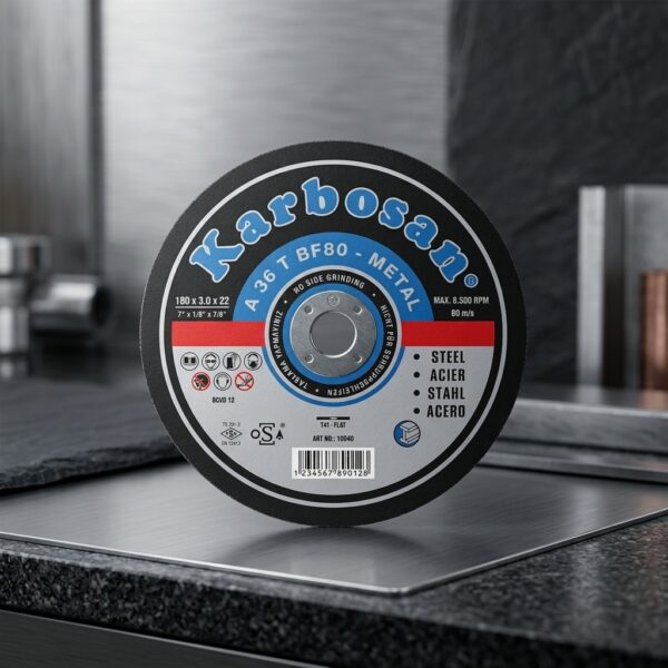 Karbosan 180x3.0x22 mm Metal Kesici Taş
