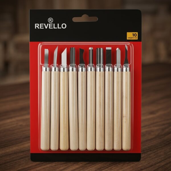 Revello 10 Parça Ahşap Oyma Hobi Seti