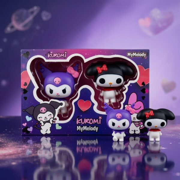 Kuromi ve My Melody 2'li Figür Seti 8-10 cm