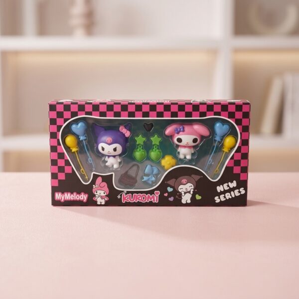 Kuromi ve My Melody İkili Figür ve Aksesuar Oyun Seti