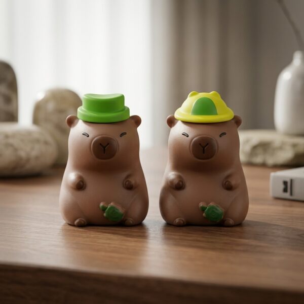 Kembay 2'li Şapkalı Capybara Figür Seti