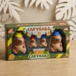 4'lü Capybara Figür Seti 2 Büyük 2 Küçük