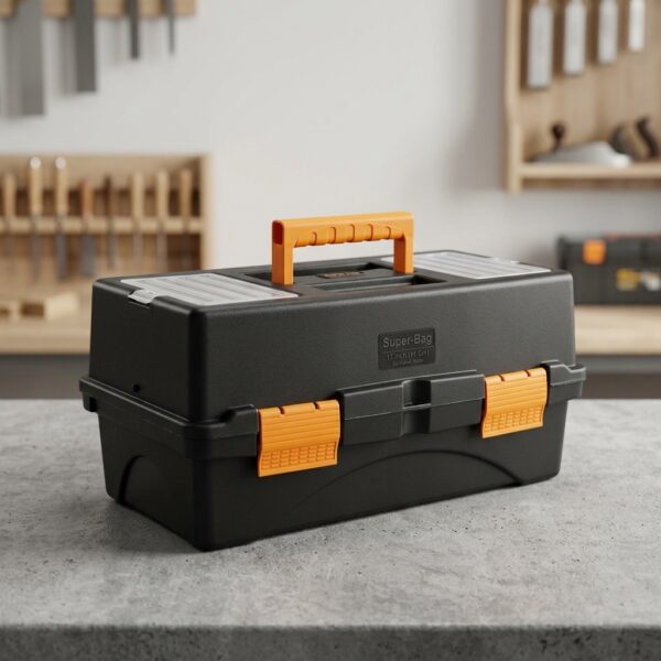 Super-Bag 17 İnç 41 Cm Raflı Cantilever Takım Çantası ASR-2052 Siyah Turuncu