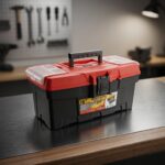 16 İnç Heavy Duty Plastik Takım Çantası Kırmızı Siyah ASR-4001