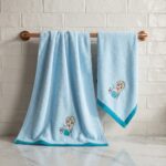 Özdilek Disney Frozen Snowflake Mavi 2'li Banyo Havlu Seti