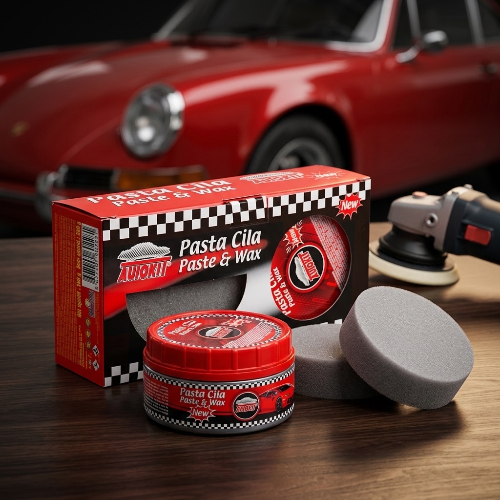 8697409602281.jpg Autokit Pasta Cila Seti 300g Çizik Giderici + 2 Sünger Hediyeli | Oto Boya Koruma - Görsel 1