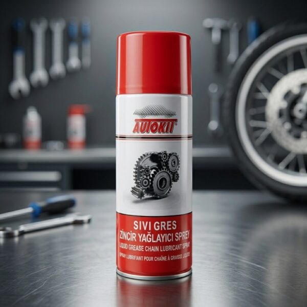 Autokit Sıvı Gres Zincir Yağlayıcı Sprey 400 ml – Motosiklet ve Bisiklet Zincir Bakım Yağı