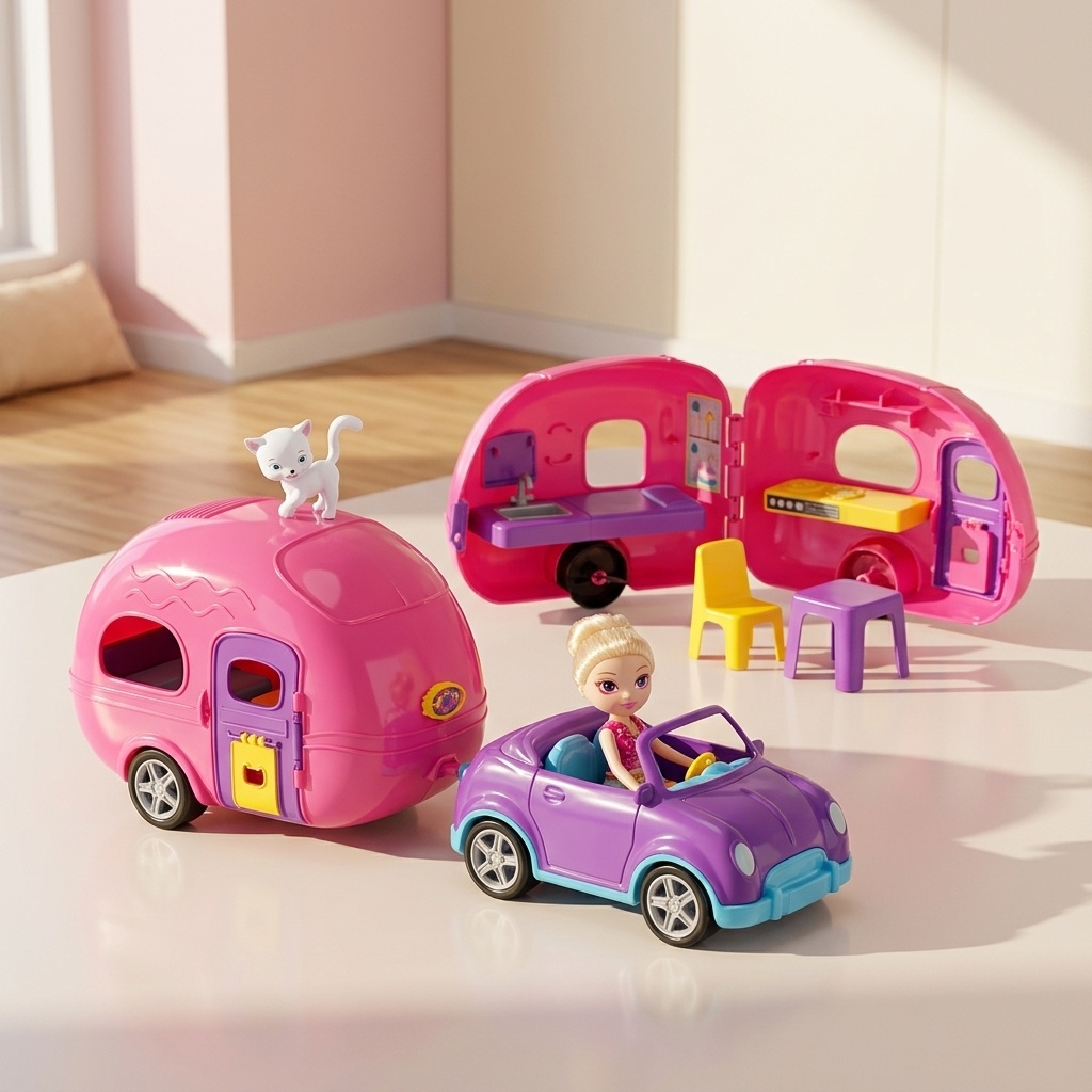 8697417624954.jpg Molmo Pinky Life 11 Parça Karavan Oyun Seti - Görsel 1