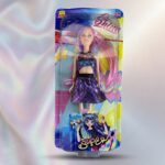 Kawaii Ekstra Tasarım Bebek - Mor Pullu Elbiseli - 3+ Yaş