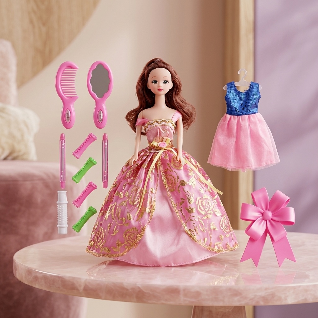 8697445902208.jpg Efe Candy Girl Aksesuarlı Moda Bebek ve Güzellik Seti - Görsel 1
